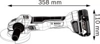 Bosch GWS 18V-10 smerigliatrice angolare a batteria in kit con 2 batterie 4.0 Ah