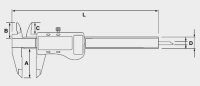 Calibri digitali con funzione preset risoluzione 0.01 150mm 200mm 300mm