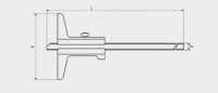 Calibri analogici di profondità nonio 1/20mm lettura 0,05mm INOX