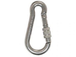 Moschettoni con chiusura ghiera a vite Carcano A583 in acciaio inox AISI 316, 100-120mm (15pz)