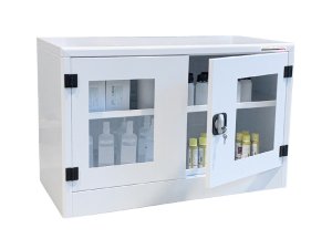 Armadio sottobanco per laboratori Carvel 1075x500x600mm con ante in plexiglass