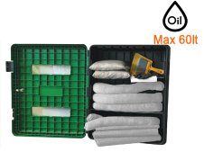 Armadio pensile polipropilene Carvel 616x270x735mm con materiale assorbente per olio, 60lt