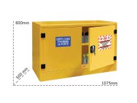 Armadio di sicurezza sottobanco Carvel 1075x500x600mm per liquidi infiammabili e solventi