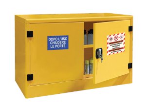 Armadio di sicurezza sottobanco Carvel 1075x500x600mm per liquidi infiammabili e solventi