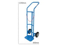 Carrello portabombole monoposto Carvel 450x1250mm per bombola gas Ø250mm