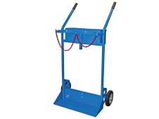 Carrello portabombole biposto Carvel 720x1250mm con cassetta per bombole gas Ø250mm