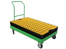 Carrello con vasca di raccolta in polipropilene Carvel 1200x800x1170mm, capacità 100lt