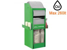 Stazione stoccaggio Carvel Spill Station 500x500x1500mm con materiale assorbente per olio, 260lt