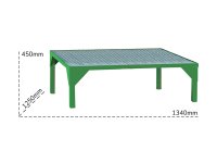 Supporto di stoccaggio in metallo Carvel 1340x1250x500mm per cisterne da 1000lt