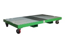 Vasca di raccolta mobile Carvel 2100x1250x200mm per struttura da 6 fusti, 525lt