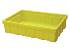 Vasca di raccolta liquidi acidi, basi e oli Carvel 1230x830x300mm in polietilene per 2 fusti, 280lt