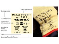Guanti GLOW in pelle protezione meccanica pesante Cofra (12paia)