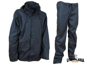 Giacca e copripantaloni impermeabili uomo RAINFALL Cofra color Navy termosaldati