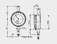 Comparatore analogico centesimale diametro 40 mm INOX