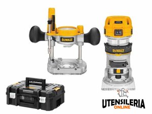 Elettrofresatrice 2in1 DeWalt con affondamento e base fissa 900W