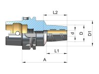 Mandrino idraulico serie HSK-A 63 misura d.6mm Eroglu