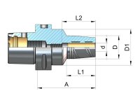 Mandrino idraulico CAPTO con vite di regolazione d.32mm