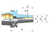 Mandrini portautensili a calettamento HSK-A per metallo duro d.6mm
