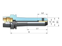 Mandrini portafrese DIN 6359 HSK-A Weldon DIN 1835-B d.6mm