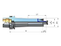 Mandrini portafrese a disco DIN 6357 HSK-A con chiave d.22mm