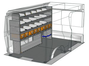 Allestimento Fiat Scudo Scaffalatura, pianale, divisori e contenitori Fami Store Van