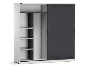 Armadio officina Fami Perfom 2040x650x2000mm con ante scorrevoli fessurate e porta abiti