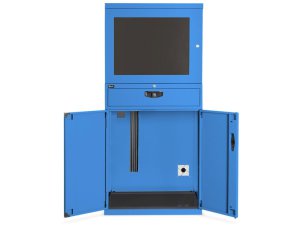 Armadio porta computer Fami Standard CS 717x635x1560mm blu con piano regolabile