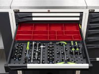 Armadio Fami Master 7 cassetti estrazione regolabile e 2 ripiani bicolore, 1020x573x2000mm