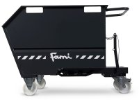 Benna ribaltabile con ruote Fami 1400x1152x970mm trasportabile con muletto, portata 1350Kg