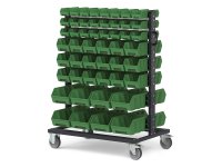 Carrello porta minuteria Fami Bin Cart 1067x668x1384mm con 100 contenitori Picking Box Air