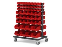 Carrello porta minuteria Fami Bin Cart 1067x668x1384mm con 100 contenitori Picking Box Air