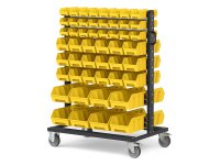 Carrello porta minuteria Fami Bin Cart 1067x668x1384mm con 100 contenitori Picking Box Air