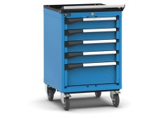 Carrello portautensili Fami Master con 5 cassetti ad estrazione regolabile blu, 561x573x922mm