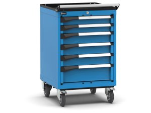 Carrello portautensili Fami Master con 6 cassetti per materiali universali blu, 561x573x922mm