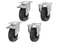 Kit ruote gomma standard Ø100 mm per carrelli Fami Bin Cart (4pz)