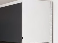 Arredo modulare Fami GARAGE024 con armadio, cassettiera e piano acciaio, 1428mm