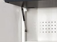 Arredo modulare Fami GARAGE043 piano acciaio, cassettiera e armadio policarbonato, 1734mm