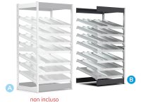 Scaffalatura aggiuntiva Fami ST1039 1028x521x2016mm, attacco a struttura ST1036