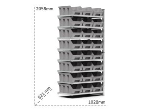 Scaffalatura aggiuntiva Fami ST1050 1028x521x2056mm, attacco a struttura ST1049