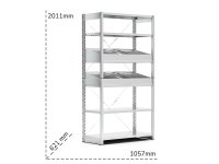 Scaffale per minuteria Fami ST1028 1057x621x2011mm a 6 piani con divisori