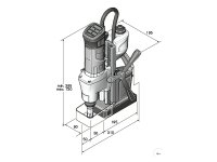 Trapano magnetico Fein KBM 50 UQW con punta a corona per metallo, 1200W + Set frese in OMAGGIO