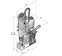 Trapano magnetico Fein KBU 35 QW con punta a corona per metallo, 1100W