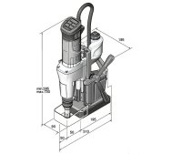 Trapano magnetico Fein KBM 50 UQW con punta a corona per metallo, 1200W