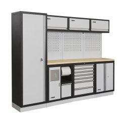 Arredamento modulare multifunzione per officina A007G Fervi 2640x498x2000 mm