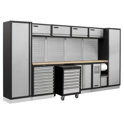 Arredamento modulare multifunzione per officina A007P Fervi + carrello porta utensili