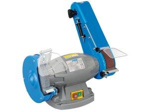 Smerigliatrice da banco combinata Fervi S383 con mola e nastro di levigatura 0,4 kW