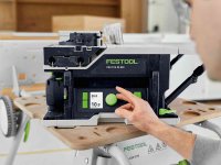 Sega circolare da banco Festool CSC SYS 50 EBI-Basic-Set a batteria con carrello