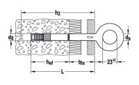 Ancorante meccanico FA-G in acciaio occhiolo 23 mm (20pz)