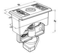 Morsetto centrale universale PMC U BL per moduli fotovoltaici (10pz)