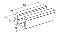 Morsetto centrale MC 28-56 non assemblato per cornici alluminio (10pz)